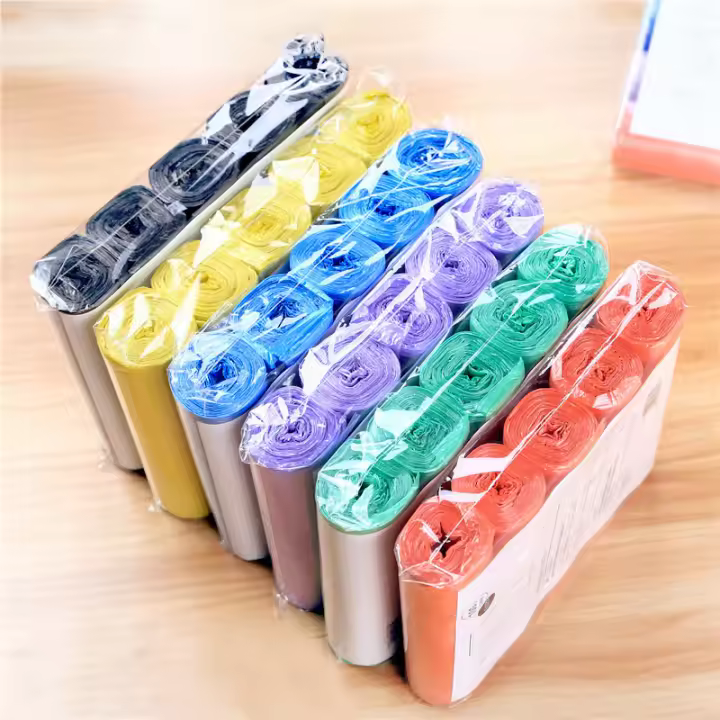 5 Rolls De 100 Pcs Bolsas De Basura Desechables Para El Hogar Uso Doméstico Bolsas De Almacenamiento Para Cocina Bolsas De Limpieza Y Residuos - 1