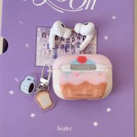 Funda Para AirPods 1 O 2 3Pro 2 Con Teacup De Pan Cake Rosa Y Colgante Funda Protectora De Almacenamiento Para Auriculares - details 0