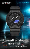Reloj Deportivo De Lujo Para Hombre SANDA Con Cronógrafo LED Impermeable Y Pantalla Digital Cuarzo Reloj De Pulsera Militar - details 0