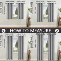 2pcs Cortinas Sólidas Modernas De 100% Negro Para Bloquear La Luz Para Sala De Estar Dormitorio Cocina Decoración De Hogar Privacidad - details 5