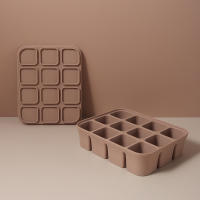 Molde De Hielo De Silicona Para Alimentos De Bebé De 12 Celdas - Easy Pop out Para Puree Y Aperitivos Infantis Grado Alimenticio - details 5