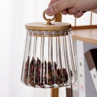 Tarros de Vidrio para Café, Frutos SECOS, receptáculo hermético, receptáculo decorativo con tapa de bambúr (22onzas) - details 1