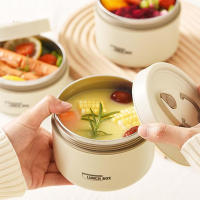 Juego De Contenedores De Almuerzo Aislados Portátiles Con Caja De Almuerzo Térmica 3 Separables Para Adultos Y Niños Material De Acero Inoxidable - details 3