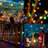 Cadena De Luces LED Solar Exterior 5m 20LED Luz Blanca Cálida Impermeable Para Decoración De Jardín Boda Navidad - details 5