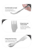Tiartisan Utensilios De Cocina Para Camping De Titanio Multifuncionales Y Ligeros 3 En 1 Cuchara Y Tenedor Portátiles Para Exteriores - details 8