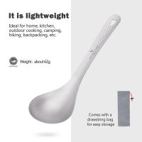 Cuchara De Sopa Y Tamiz De Titanio Boundless Voyage Con Agujero Para Colgar Ultraligero Para Camping Ti1039T - details 1