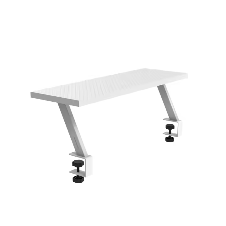 Mars Gaming MGDS, Soporte Elevador Monitor, Eleva el Monitor 17cm, Soporte de Mesa Ergonómico en Acero, Tablero Fibra Carbono 60x20cm, Soporte Pantalla para Escritorios de 10 a 33mm de Grosor, Soporte Mesa Monitor Negro o Blanco - 1