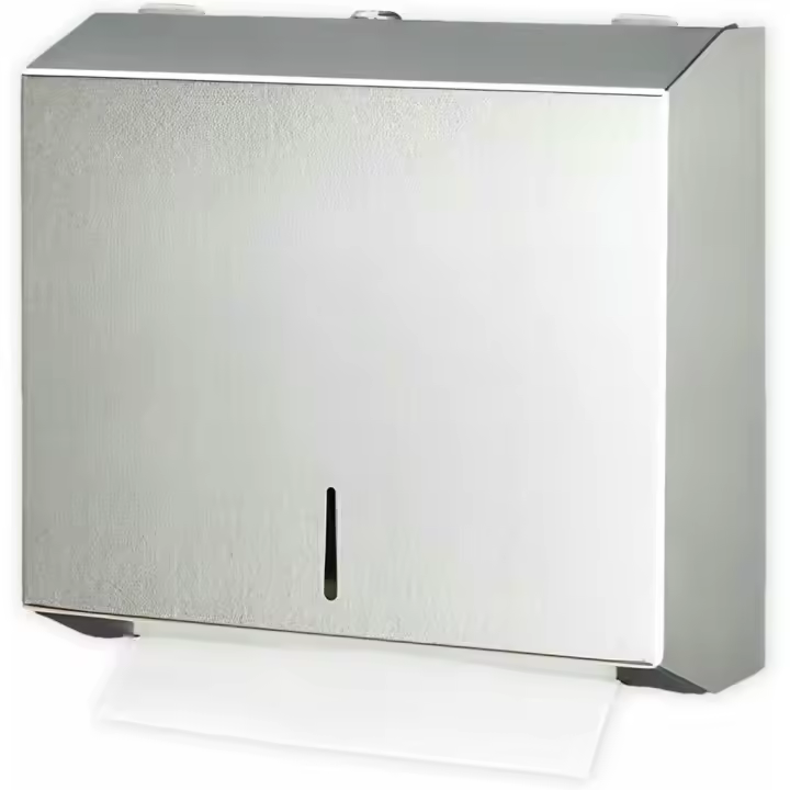 Dispensador de Papel Toalla,Dispensador Papel Secamanos Montado en Pared,Acero Inoxidable Dispensador Toallas Secamanos,Dispensador de Toallas de Papel en Z en C Compatible,Admite 250-400 Toallas (A) - 1