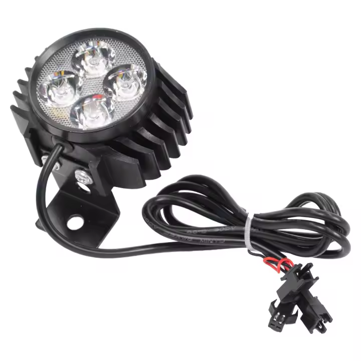 Faros LED 2 En 1 Para Scooter Eléctrico Kugoo M4 pro Con Bocina Luz Delantero De Seguridad Para Noche Lámpara Par - 1