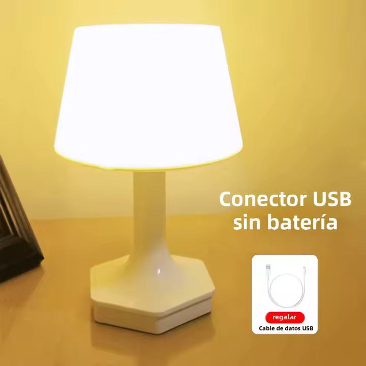 Lámpara De Noche Recargable USB Para La Cama Con Dos Botones De Color Luz LED Para El Ojo Cuidado Lectura Estudio Decoración De La Mesa - 1