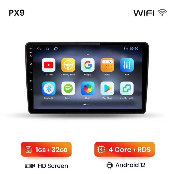 AWESAFE inalámbrico CarPlay Android Auto Radio para Dacia Duster 2015 2016 2017 2018 2019 2020 coche reproductor multimedia GPS 2 din autoradio volante controles RDS Bluetooth - 1