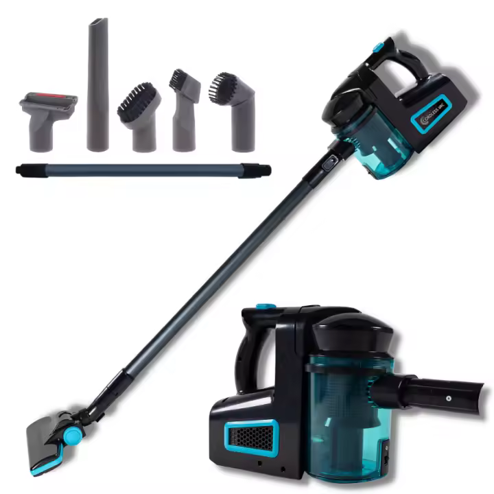 STARLYF - Aspiradora sin Cables Cordless Black Deluxe, Sin Bolsa, Aspiradora vertical multifunción, 2 Velocidades, Incluye Accesorios para Alfombras, Madera, Azulejos, 30.000 RPM - 1