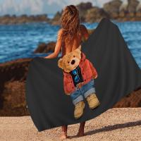 Toalla De Playa De Microfibra Con Diseño De Oso Teddy Cute Absorbente Y Suave Para Yoga Natación Running Senderismo Tamaño 76x182 Cm - details 5