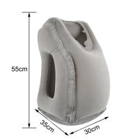 Almohada De Viaje Inflable Para Cuello Y Barba Soporte De Cabeza Y Mentón Para Avión Oficina Descanso Moderna PVC Adultos - details 0