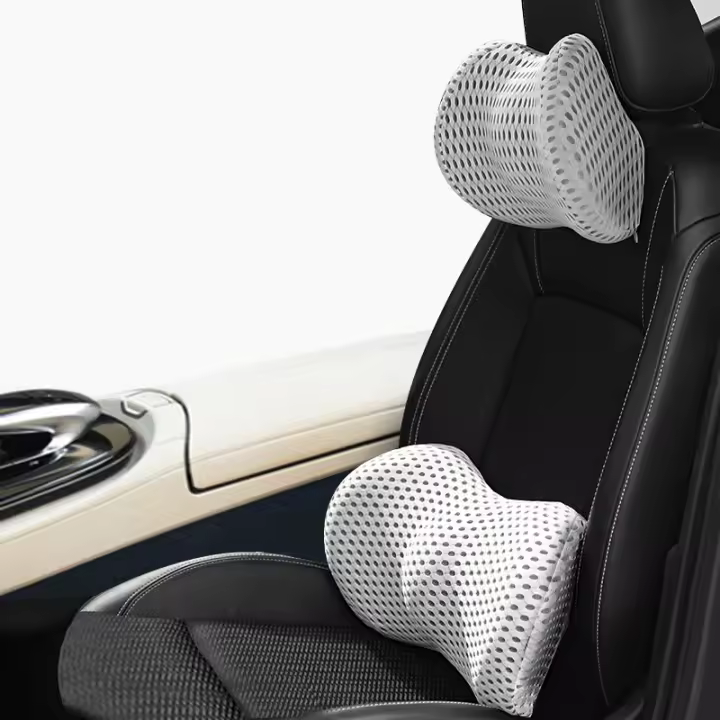 Cojín de Almohada de Espalda para Asiento de Coche Lujo de Cotton Memory Breathable Cojín de Soporte para Cuello/Cintura para Cama Sofá Oficina Sleep Goods - 1