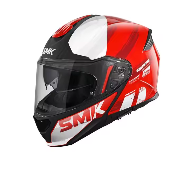 Casco Modular SMK Gullwing Red White Glossy - 1