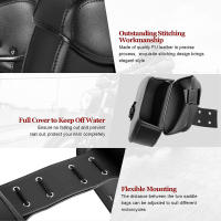 Par De Bolsas De Sillín Para Motocicleta En Cuero PU Negro Impermeable Almacenamiento Lateral Equipaje De Viaje Para Suzuki/Yamaha/Honda - details 16
