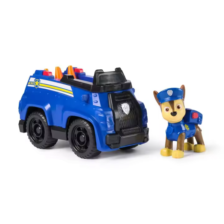 SPIN MASTER - Patrulla Canina - Coche POLICÍA Y Figura Chase - Coche de 15 cm con 1 Figura Chase - Patrulla Canina Juguetes - 6069059 - Juguetes Niños 3 Años + - 1