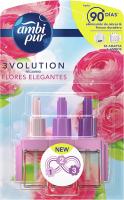 Ambi Pur | 3Volution Flores Elegantes Recambio De Ambientador Eléctrico, 3 Aromas Que Se Alternan Para Combatir Los Olores 5x21ML - details 1