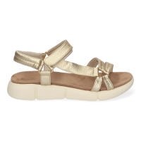 Davinia Shoes Sandalias Planas de Mujer, Comodas y Elegantes, Diseño Moderno con Tiras Cruzadas en la Pala y Cierre Comodo de Velcro. Shoes&Blues.es AD-3261-Oro - details 1