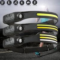 Lámpara De Cara LED Recargable Con Sensor COB Y Batería Integrada 6 Modos Iluminación Para Trabajo Al Aire Libre Lámpara Frontal Impermeable Para Camping Pesca Y Senderismo - details 1