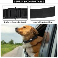 Correa Táctica Para Perros Con Portador Ajustable De Nylon Para AirTag Cierre Metálico Antipánico Accesorios Para Perros Seguros Y Duraderos - details 5