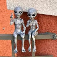 Figura De Resina Alienígena Espacial Para Jardín Decoración Externa Miniatura Regalo Para Casa Y Jardín Estilo Único Y Moderno - details 4