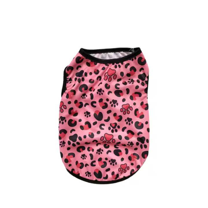 Ropa De Verano Para Perros Y Gatos Pequeños Y Medianos Vestido De Leopardo Suave Y Cómodo Ropa De Gato Chihuahua Pug Transpirable - 1