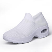 Calcetines Deportivos Casuales Para Mujer Zapatillas De Moda Con Suela Gruesa Y Almohadilla De Aire Tacón Inclinado Zapatos De Rock - details 4