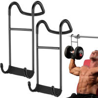 Gancho De Apoyo Para Dumbbell 250 Lbs Capacidad De Carga Accesorios De Entrainamiento De Fuerza Conector De Seguridad Para Presión De Pecho Y Brazos Material De Hierro Tamaño 26.2*11.5cm - details 3