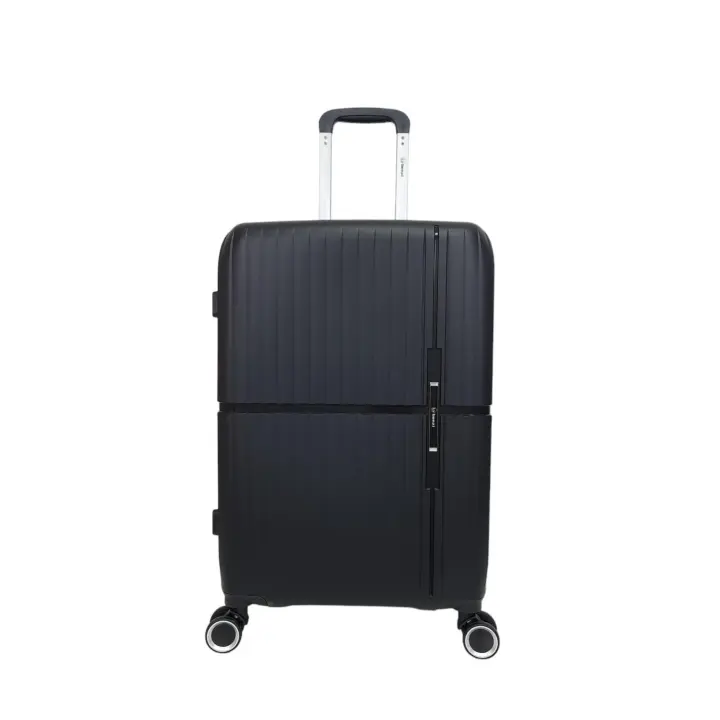 Maleta de viaje Barata Mediana Benzi BZ5754 negra de polipropileno de  65 x 40 x 25 cm y 3,1 Kg. Maletas de Viaje  Rígida  Equipaje con 4 Ruedas dobles giratorias 360º y Cerradura TSA integrada de Combinación  (Color Negro) - 1