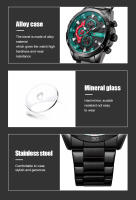Reloj De Pulsera Curren 8402 Para Hombre Estilo Casual Y De Negocios Cronógrafo De 6 Manos Acero Inoxidable Resistente Al Agua - details 7