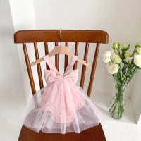 Bailarina Romper Para Bebés Niñas 0-2 Años Vestido De Malla Con Gran Lazo Traje De Baile Princesa Estilo Activo Ropa De Verano - details 21