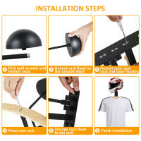 Soporte De Casco De Motocicleta Con Rotación De 180° Soporte De Pared Para Almacenamiento De Llaveros Y Chaquetas a Prueba De Polvo Y Resistente Al Desgaste - details 5