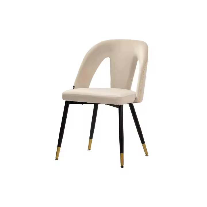 Adda Home Silla Velvet Blanco Stowe 49x54x78 Cm - Comodidad Duradera - Diseño Ergonómico - 1