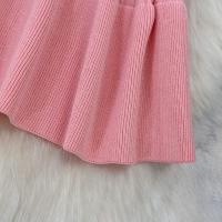 Vestido De Sirena Corto Con Mangas Y Cuello V Vintage REALEFT Para Mujer Knit De Verano Con Botones Cintura Alta Longitud De Rodilla - details 18