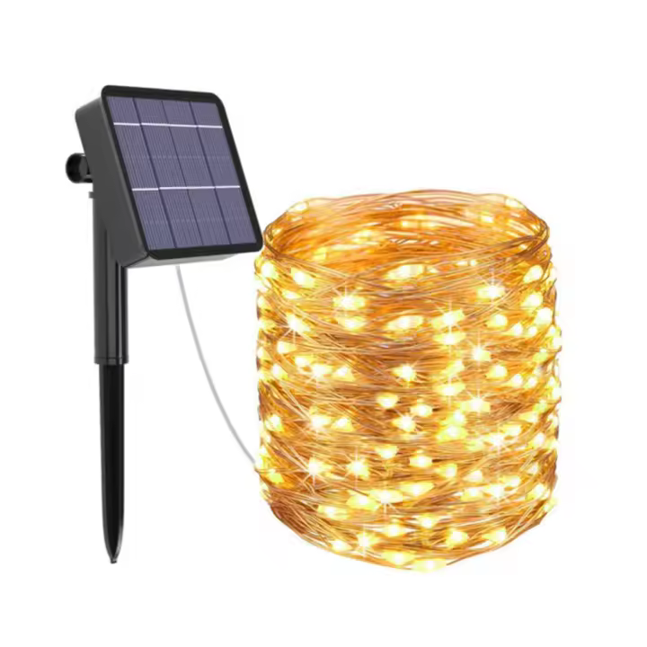 Luces De Hada Solares LED 12M Para Exterior Camino Guirnalda Patio Impermeables Para Navidad Boda Jardín Calle Decoración De Luces De Fiesta - 1