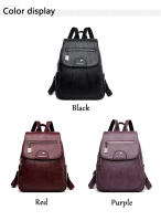 Mochila De Cuero Genuino Para Mujer 2024 Alta Calidad Vintage Bolso De Viaje Escolar Para Niñas Bolsa De Hombro Arco Iris - details 3