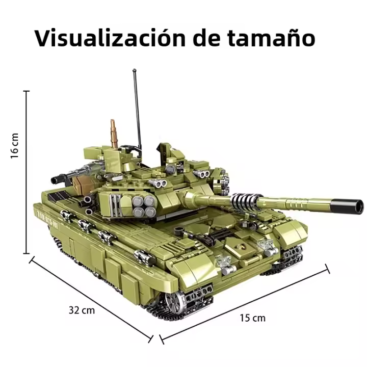 Bloques De Construcción TANQUE MILITAR TECNICO CIUDAD 1386 Piezas Modelo Escorpión Tigre Batalla Pesada Soldado Para Niños Juguetes Educativos Para Adultos - 1