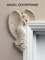 Ala De Ángel Blanca Pura Colgante De Resina Para Decoración De Puertas Y Marco De Puertas Adorno De Vida Para Tu Entrada - details 0