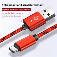Cable De Carga Y Datos USB Tipo C Super Largo Para Samsung Xiaomi Vivo OPPO Redmi Acabado Metálico Compatible Con Smartphones - details 2