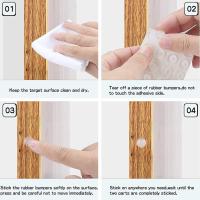 Clear Rubber Feet, 100Pcs Self Adhesive Rubber Pads Sticky Rubber Dots, Non-Slip Cabinet Stoppers, for Furniture Drawer Doors Cutting Boardss - details 0
