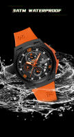 Reloj De Pulsera Deportivo NAVIFORCE Para Hombre Con Correa De Silicona Resistente Al Agua Cronógrafo Calendario Y Manos Luminosas Movimiento De Cuarzo De Alta Calidad - details 12