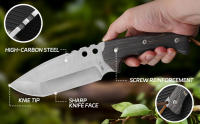 Cuchillo De Sobrevivencia Portátil EDC Con Funda Blade Fijo De Alta Dureza Para Camping Y Senderismo Acero Inoxidable - details 3