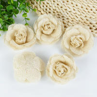 2/3/5pcs Flores De Jute Hessian Vintage Rustic Para Decoración De Boda Navidad Eventos Y Fiestas Accesorios De Manualidades DIY - details 1
