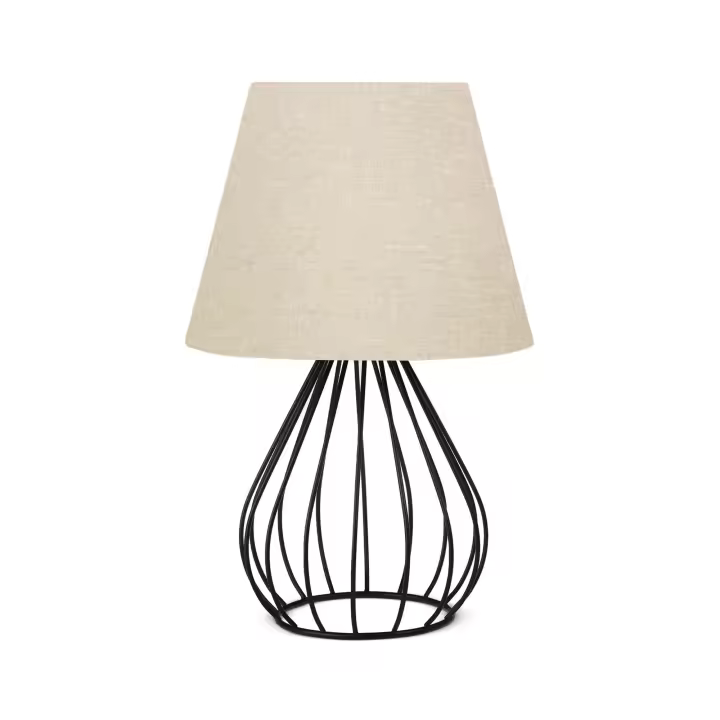 Lámpara de noche 36 cm. beige, tipo E27 Max 60 W WELLHOME - 1