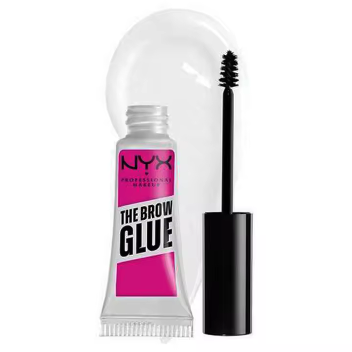 NYX Professional Makeup | The Brow Glue: Fija tus cejas en su lugar con este gel fijador, ideal para unas cejas perfectas en tu look de belleza. Logra unas cejas llenas y definidas que se mantendrán impecables durante todo el día. - 1