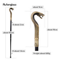 Bastón De Moda Con Mango De Serpiente En Bronce Elegante Decorativo Para Fiesta Cabeza De Cruz De 93cm Con Punta De Goma - details 2