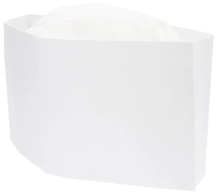 MONOUSO | Gorro Cocinero Barco Papel  Blanco (100 Uds) - 1