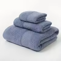 Juego de toallas de algodón de lujo para el hogar, Set de 3 piezas, Ultra suave, altamente absorbente, incluye 1 toalla de baño, 1 toalla de mano, 1 paño - details 8
